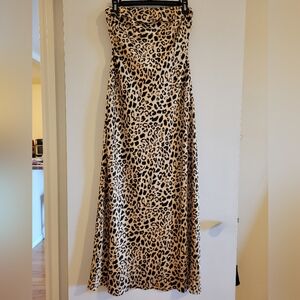 Sincerely Jules Animal Print Strapless Dress